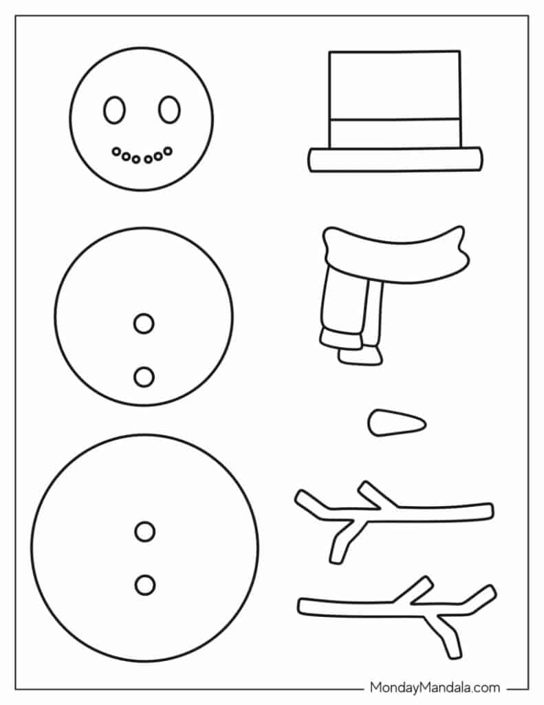 26 snowman templates (free pdf printables)